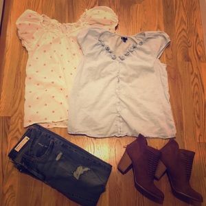 Lot of 2 Gap peasant shirts! Size S